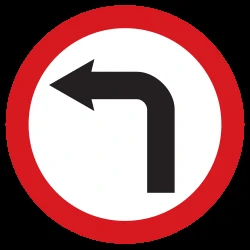 Turning left mandatory.