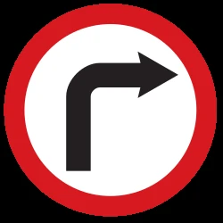 Turning right mandatory.