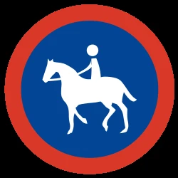 Mandatory path for equestrians.