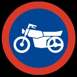 Mandatory path for motorcycles.