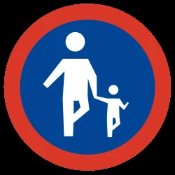 Mandatory path for pedestrians.
