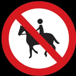 Equestrians prohibited.