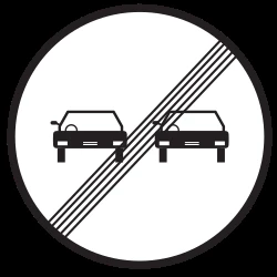 End of the overtaking prohibition.