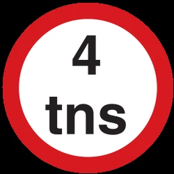 Vehicles heavier than indicated prohibited.