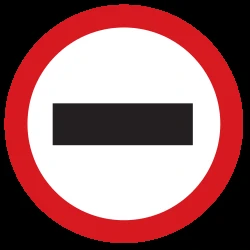 Entry prohibited (checkpoint).