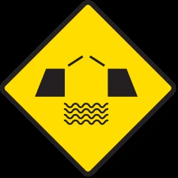 Warning for a movable bridge.
