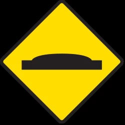Warning for a speed bump.