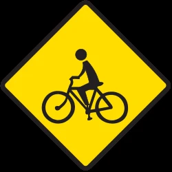 Warning for cyclists.