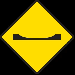 Warning for a dip in the road.
