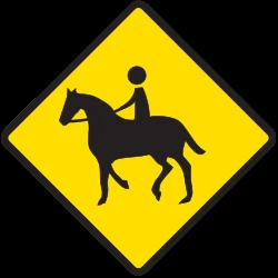 Warning for equestrians.
