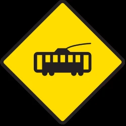 Warning for trams.