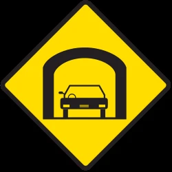 Warning for a tunnel.