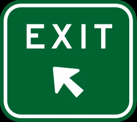 Information about the next exit.