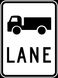 Lane for trucks.
