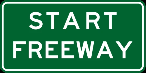 Begin of a motorway.