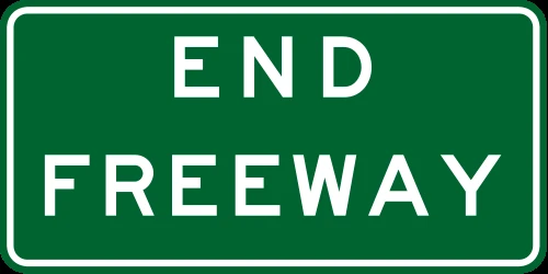 End of the motorway.
