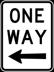 Road with one-way traffic.