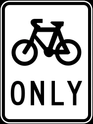 Mandatory path for cyclists.