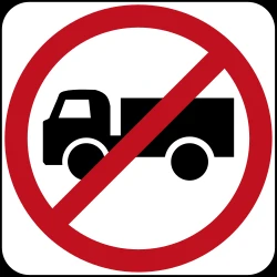 Trucks prohibited.