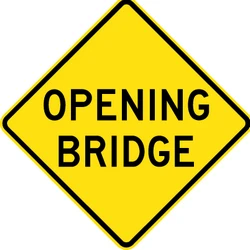 Warning for a movable bridge.