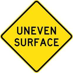 Warning for a bad road surface.