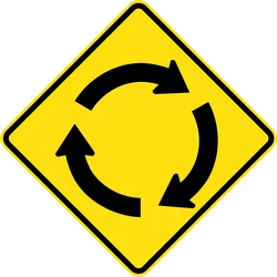 Warning for a roundabout.