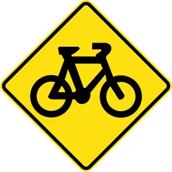 Warning for cyclists.