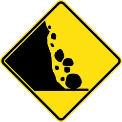 Warning for falling rocks.