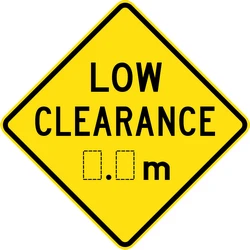 Warning for a limited height.