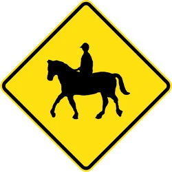 Warning for equestrians.
