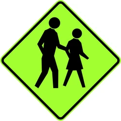 Warning for pedestrians.