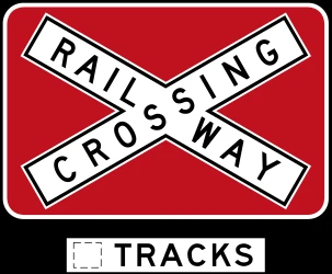 Warning for a railroad crossing with more than 1 railway.
