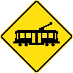 Warning for trams.