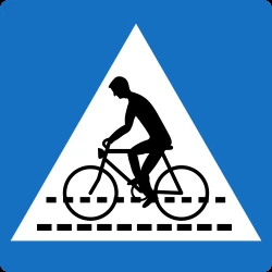 Crossing for cyclists.