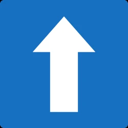 Road with one-way traffic.