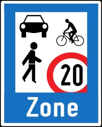 Begin of a residential area.