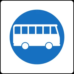 Mandatory lane for buses.