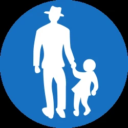 Mandatory path for pedestrians.