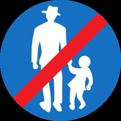 End of the path for pedestrians.