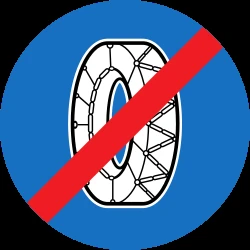 Removing snow chains mandatory.