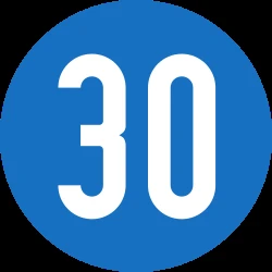 Begin of a minimum speed.