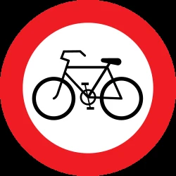 Cyclists prohibited.