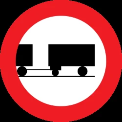 Trucks with trailer prohibited.