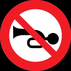 Using the horn prohibited.