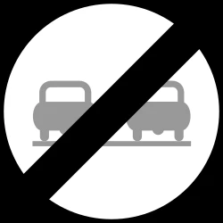 End of the overtaking prohibition.