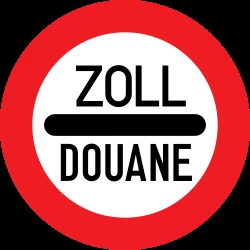 Entry prohibited (checkpoint).
