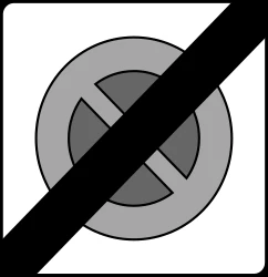 End of the zone with limited parking time.