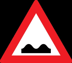 Warning for a bad road surface.