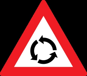 Warning for a roundabout.
