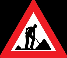 Warning for roadworks.